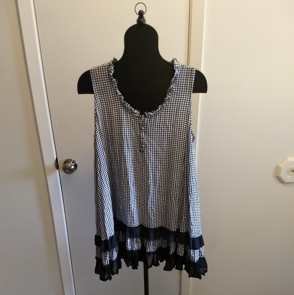Sleeveless Ruffle Tunic